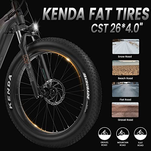 VELOWAVE Electric Bike for Adults 750W Bafang Motor,48V 20AH LG Cells Battery