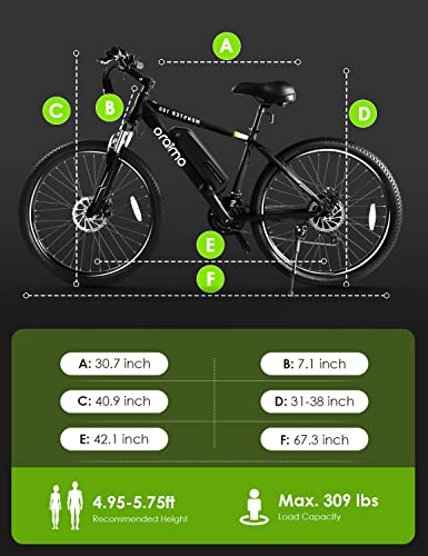 Oraimo Electric Bike for Adults,350W BAFANG Motor(Peak 500W)