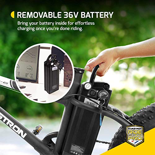 Swagtron Swagcycle EB-6 Bandit Trail Electric Bike with Removable Battery