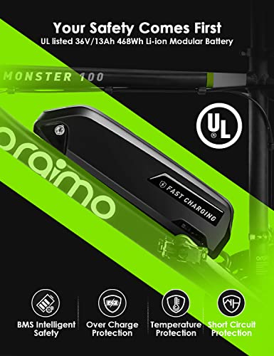 Oraimo Electric Bike for Adults,350W BAFANG Motor(Peak 500W)