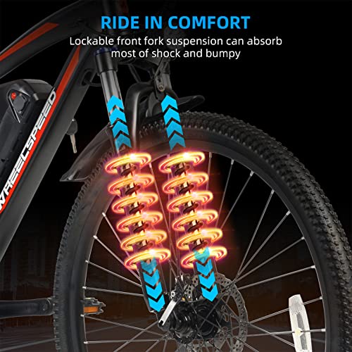 Wheelspeed Electric Bike 27.5", 500W Motor Adults Electric Bicycle, 56 Miles Range
