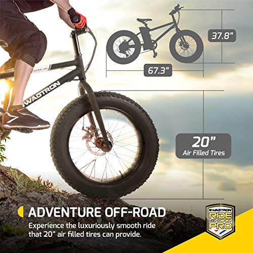 Swagtron Swagcycle EB-6 Bandit Trail Electric Bike with Removable Battery