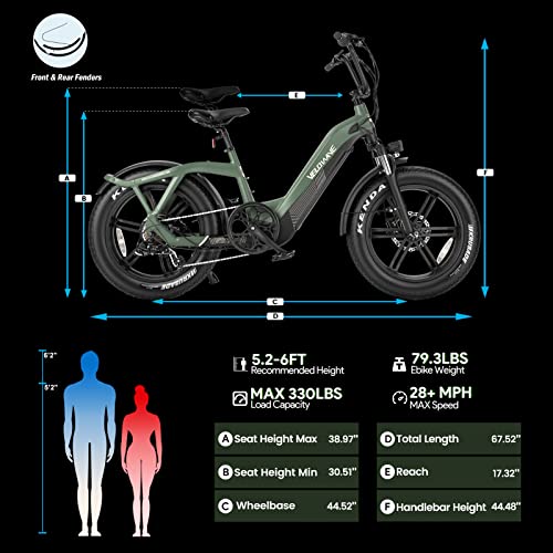 VELOWAVE Electric Bike for Adults 750W BAFANG Motor Ebikes